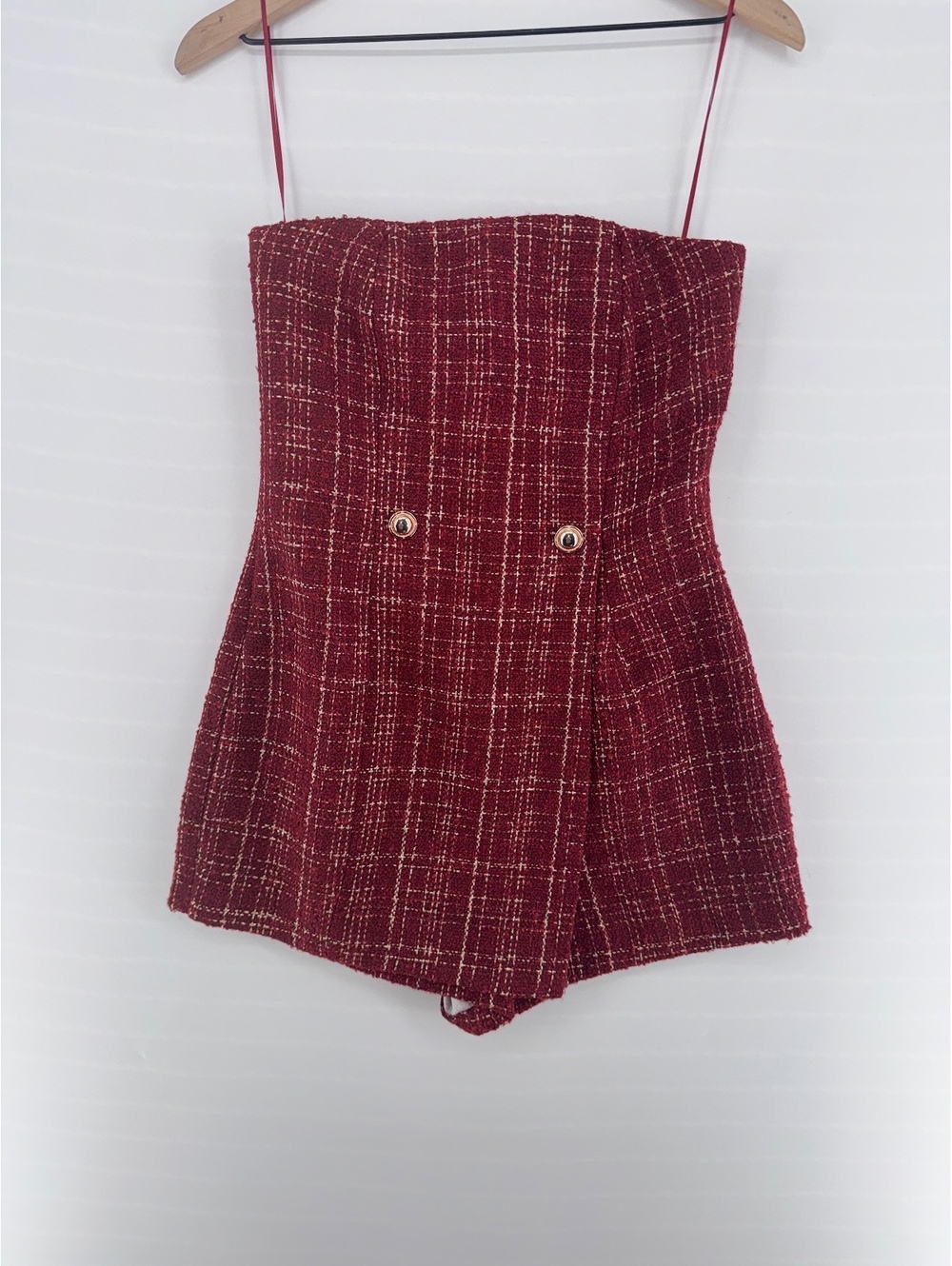 VICI Starlit Romance Tweed Romper, NWOT Women’s Small - Picture 5 of 8